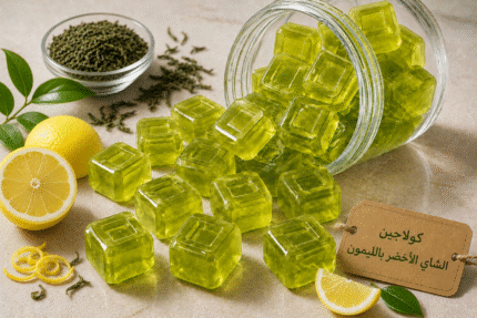 كولاجين الشاي الأخضر بالليمون